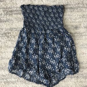LF Seek Navy Floral Romper